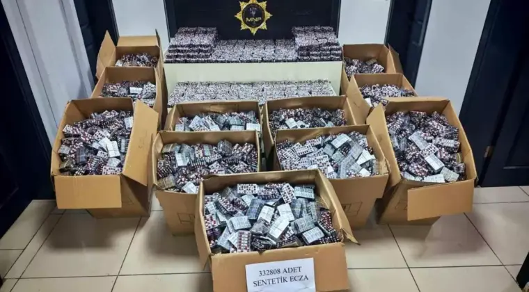 Mersin’de Uyuşturucu Operasyonu: 332 Bin Sentetik Ecza Ele Geçirildi